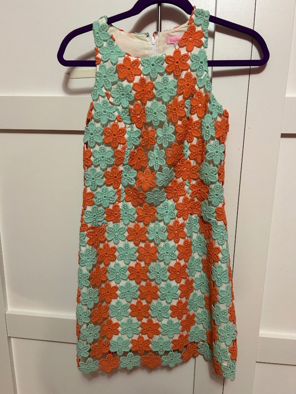 Lilly Pulitzer Pearl Sunrise Size O Truly Petal Lace Dress